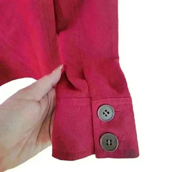 Chico's Brand Faux-Suede Shacket/Burgundy/ Size S - Picture 6 of 8